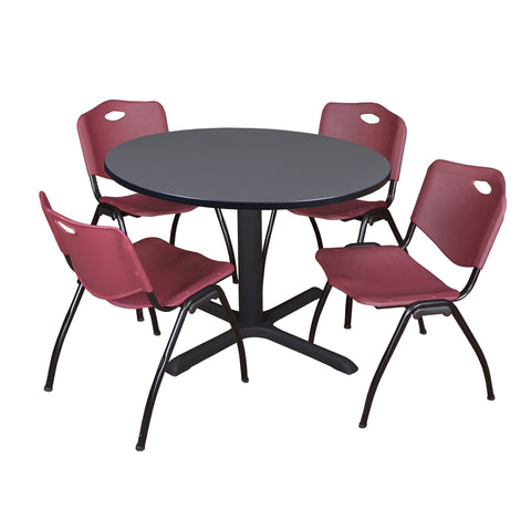 Burgundy|Grey / 48 x 48