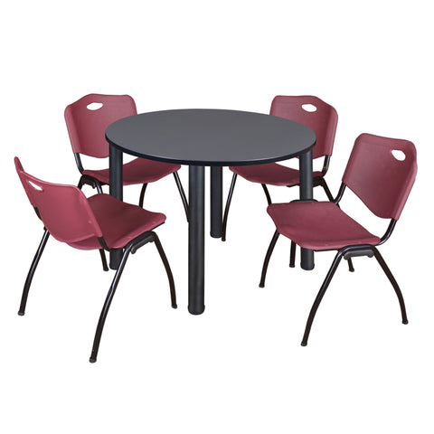 Grey / Black / Burgundy / 48 x 48
