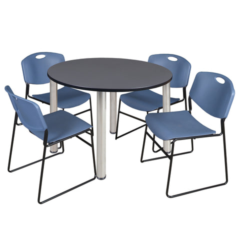 Grey / Chrome / Blue / 48 x 48