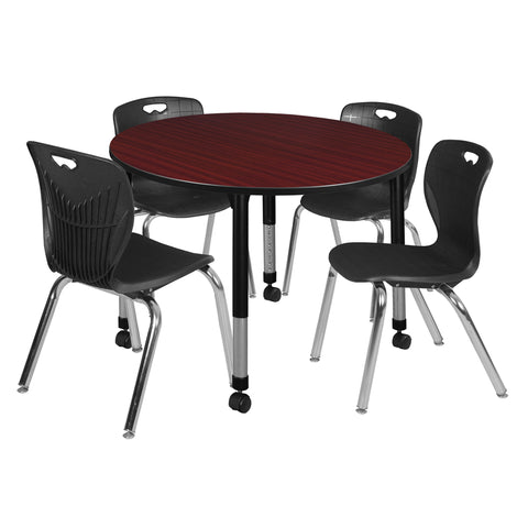 Mahogany / Black / Black / 48 x 48