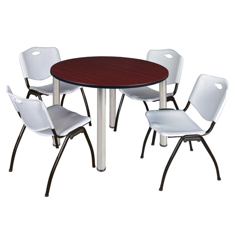 Mahogany / Chrome / Grey / 48 x 48