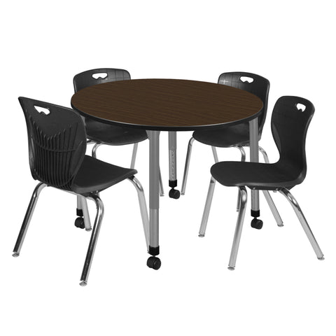 Neo Walnut / Grey / Black / 48 x 48