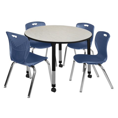 Maple / Black / Blue / 48 x 48