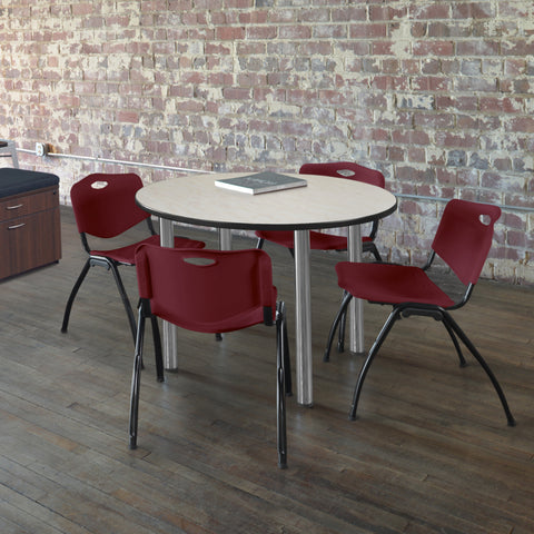 Maple / Chrome / Burgundy / 48 x 48