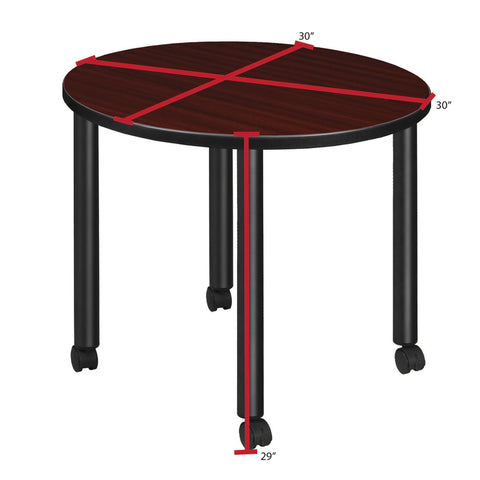 Black|Mahogany / 30 x 30 Round