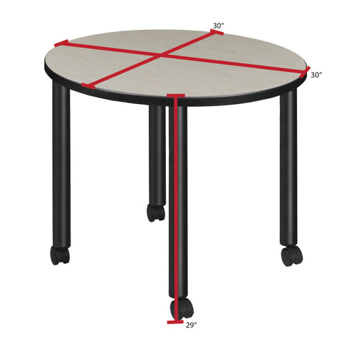 Black|Maple / 30 x 30 Round