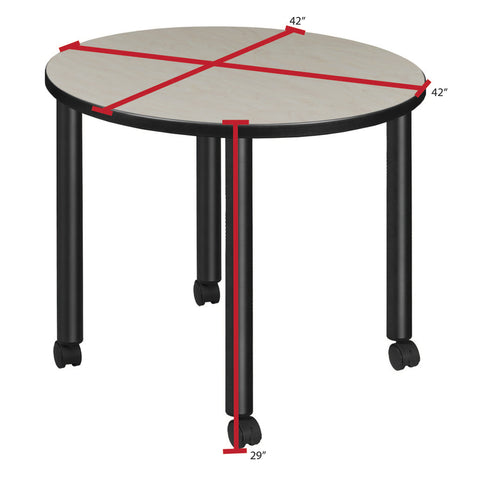 Black|Maple / 42 x 42 Round