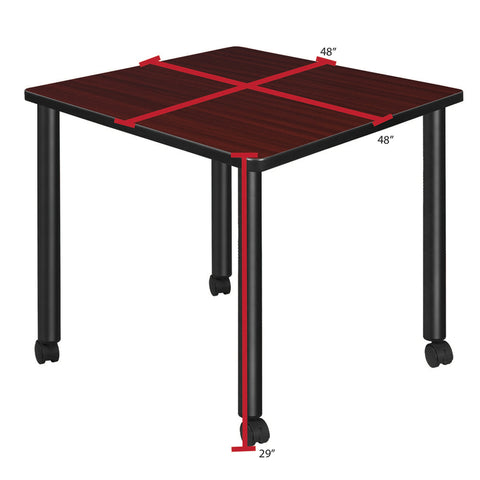 Black|Mahogany / 48 x 48 Square