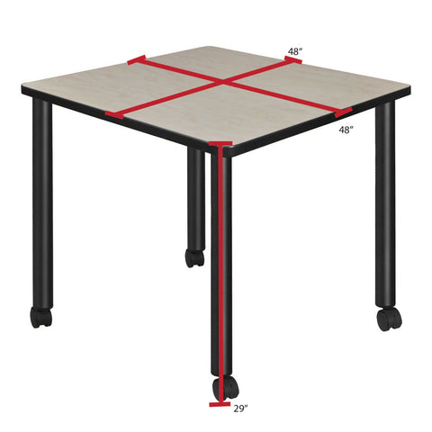 Black|Maple / 48 x 48 Square