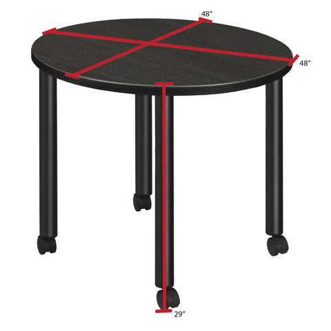 Black|Noble Oak / 48 x 48 Round
