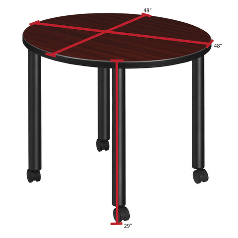 Black|Mahogany / 48 x 48 Round