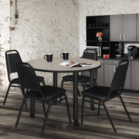 Black|Maple / 48 x 48 Round