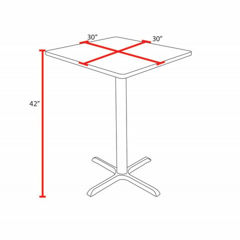 Mahogany / Black / 30 x 30 Square