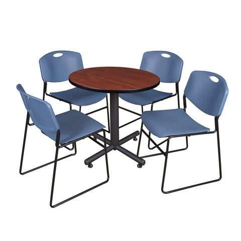 Cherry / Blue / 30 x 30 Round