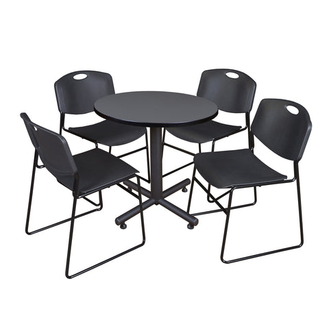 Grey / Black / 30 x 30 Round