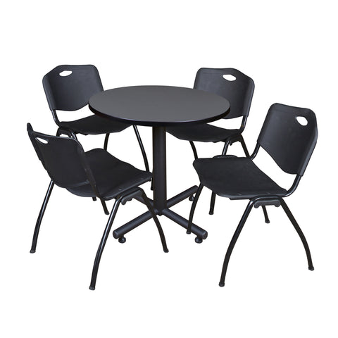 Grey / Black / 30 x 30 Round