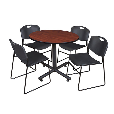 Cherry / Black / 36 x 36 Round