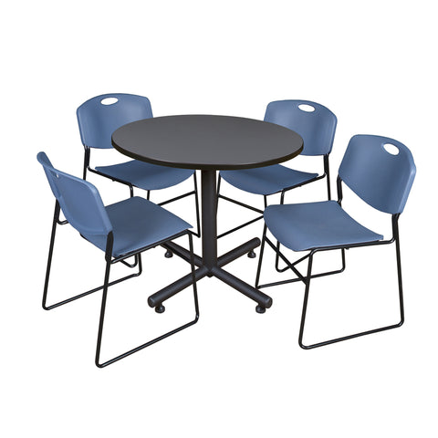 Grey / Blue / 36 x 36 Round