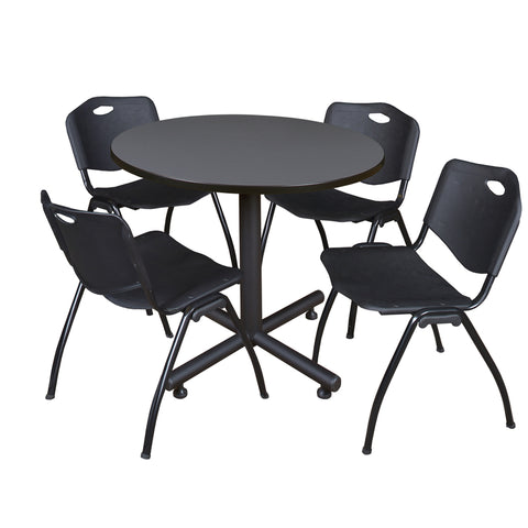 Grey / Black / 36 x 36 Round
