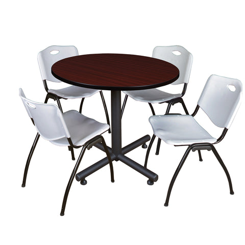 Mahogany / Grey / 36 x 36 Round