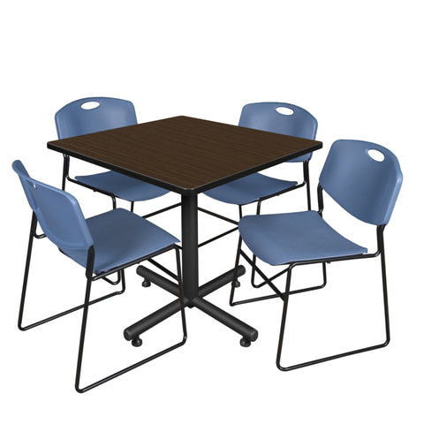 Neo Walnut / Blue / 42 x 42 Square