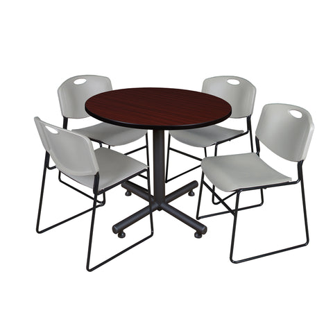 Mahogany / Grey / 42 x 42 Round