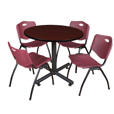 Mahogany / Burgundy / 42 x 42 Round