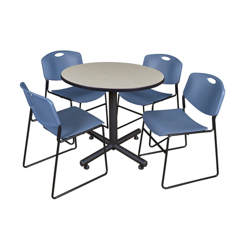 Maple / Blue / 42 x 42 Round