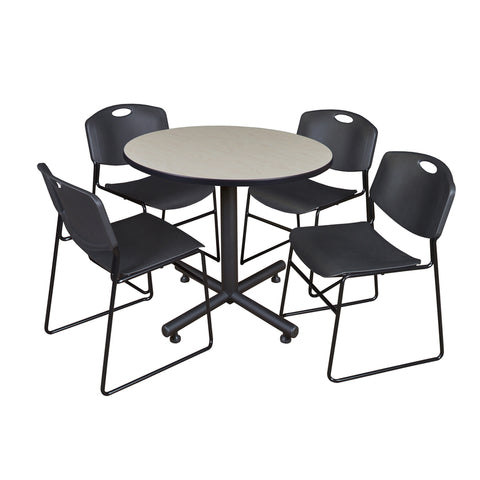 Maple / Black / 42 x 42 Round