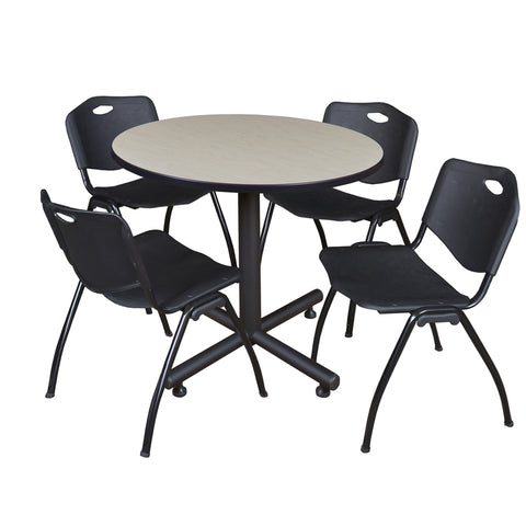 Maple / Black / 42 x 42 Round