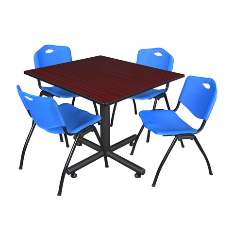 Mahogany / Blue / 48 x 48 Square