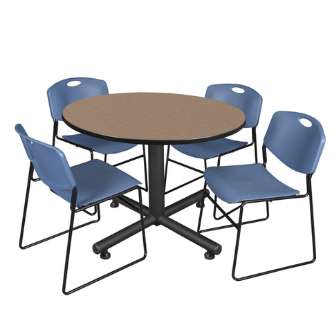 Noble Oak / Blue / 48 x 48 Round