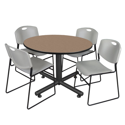 Noble Oak / Grey / 48 x 48 Round