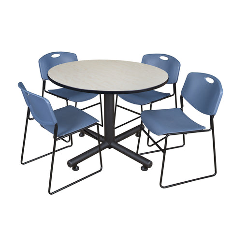 Maple / Blue / 48 x 48 Round