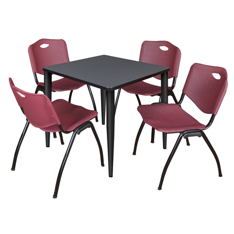 Black|Burgundy|Grey / 30 x 30 Square
