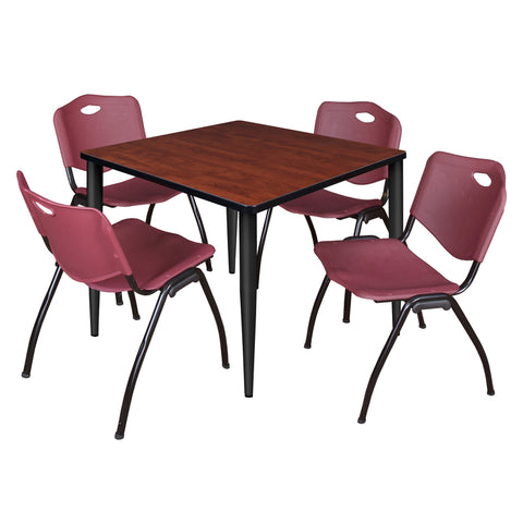 Black|Burgundy|Cherry / 36 x 36 Square