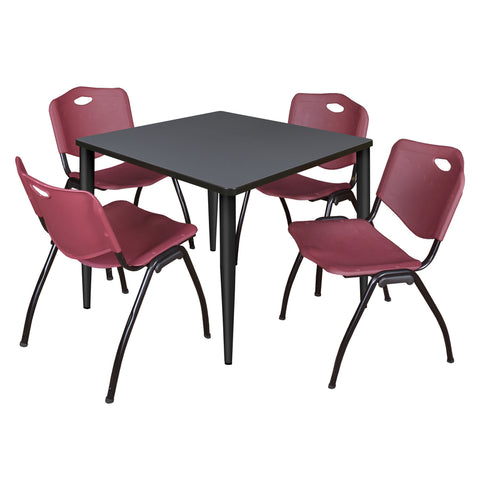 Black|Burgundy|Grey / 36 x 36 Square