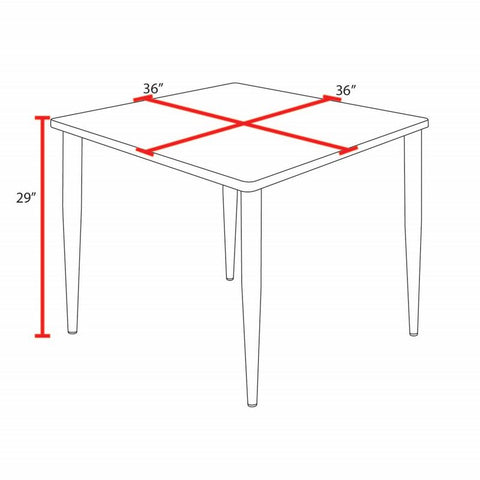 Chrome|Neo Walnut / 36 x 36 Square