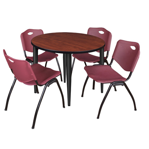 Black|Burgundy|Cherry / 36 x 36 Round