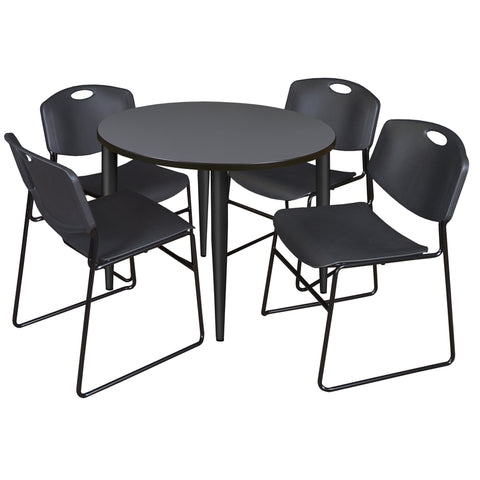 Grey / Black / Black / 36 x 36 Round