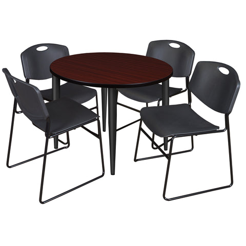 Black|Mahogany / 36 x 36 Round