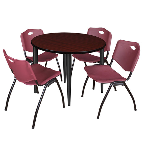 Black|Burgundy|Mahogany / 36 x 36 Round