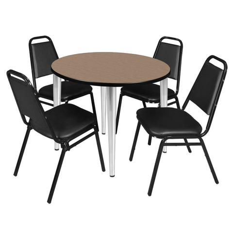 Chrome|Noble Oak / 36 x 36 Round