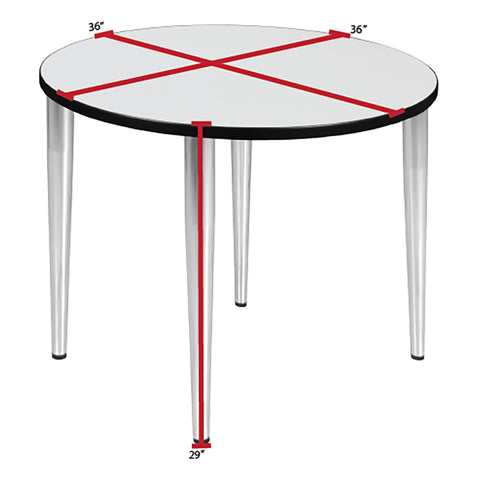 Chrome|Noble Oak / 36 x 36 Round