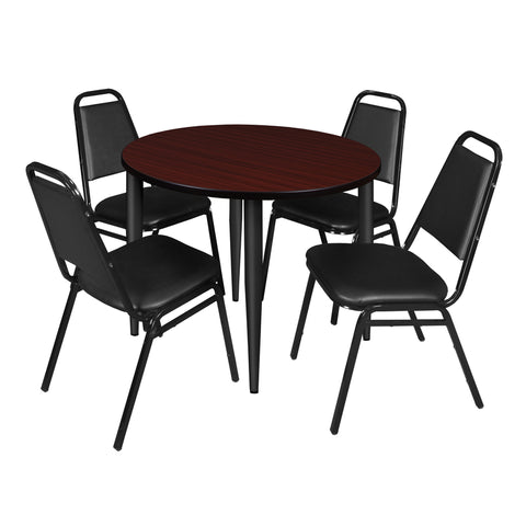 Black|Mahogany / 42 x 42 Round