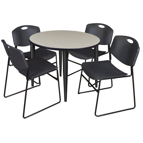 Black|Maple / 42 x 42 Round