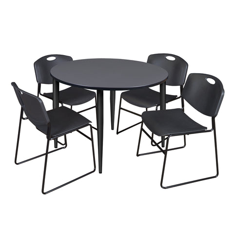Grey / Black / Black / 48 x 48 Round