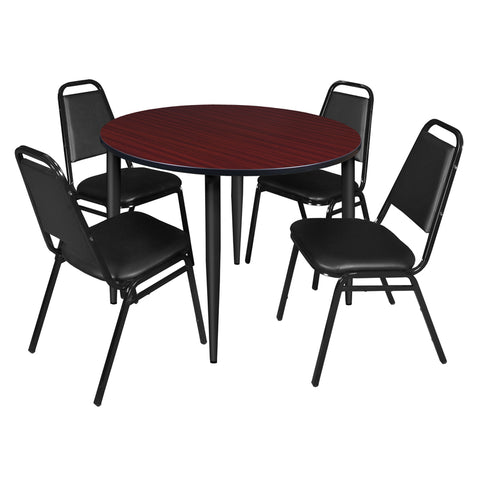 Black|Mahogany / 48 x 48 Round
