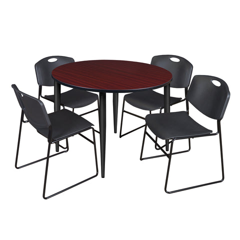Black|Mahogany / 48 x 48 Round
