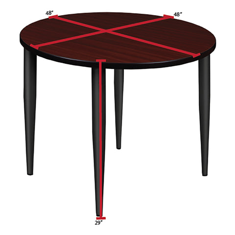 Black|Mahogany / 48 x 48 Round